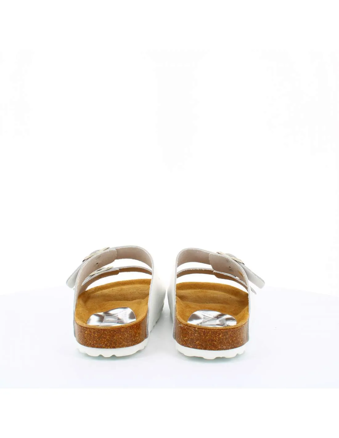 Sandalia Bio Mujer Plana Ajustable BIO221000 Blanca