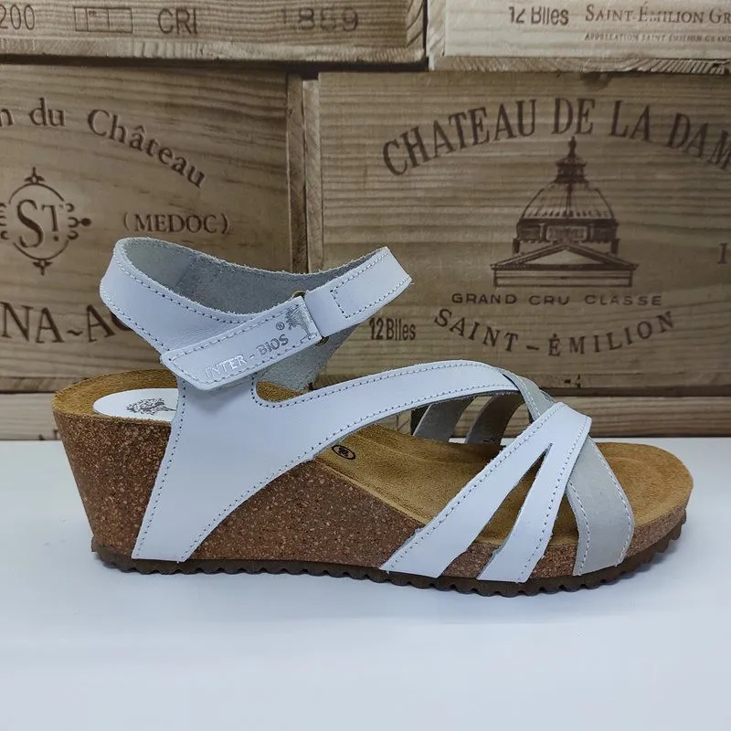 SANDALIA INTER BIOS MUJER BLANCO  GRIS 5633