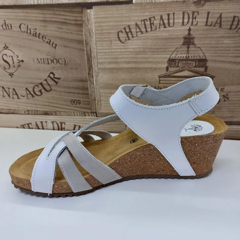 SANDALIA INTER BIOS MUJER BLANCO  GRIS 5633