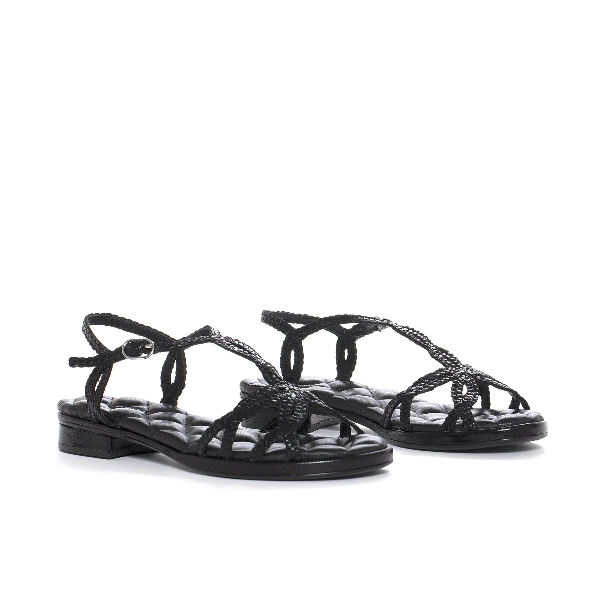 SANDALIA PLANA DIANA NEGRO