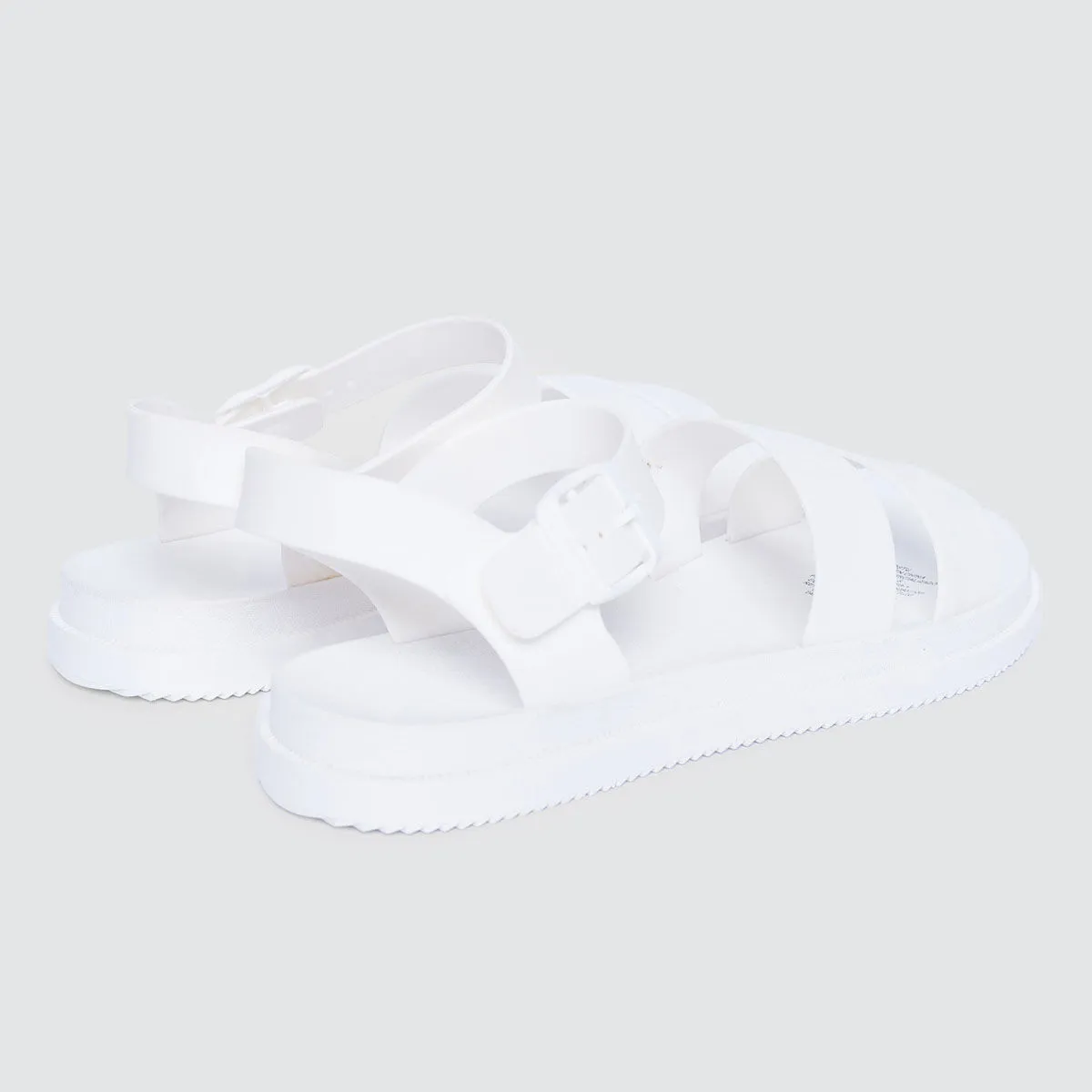 Sandalias Bajas Con Correas