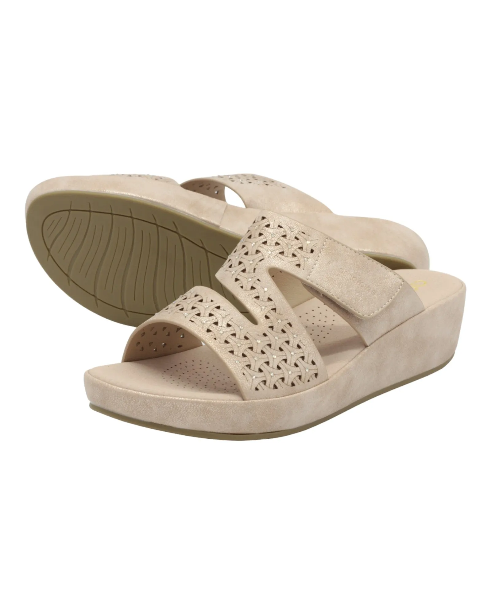 SANDALIAS DE MUJER AMARPIES ABZ26750 EN ORO