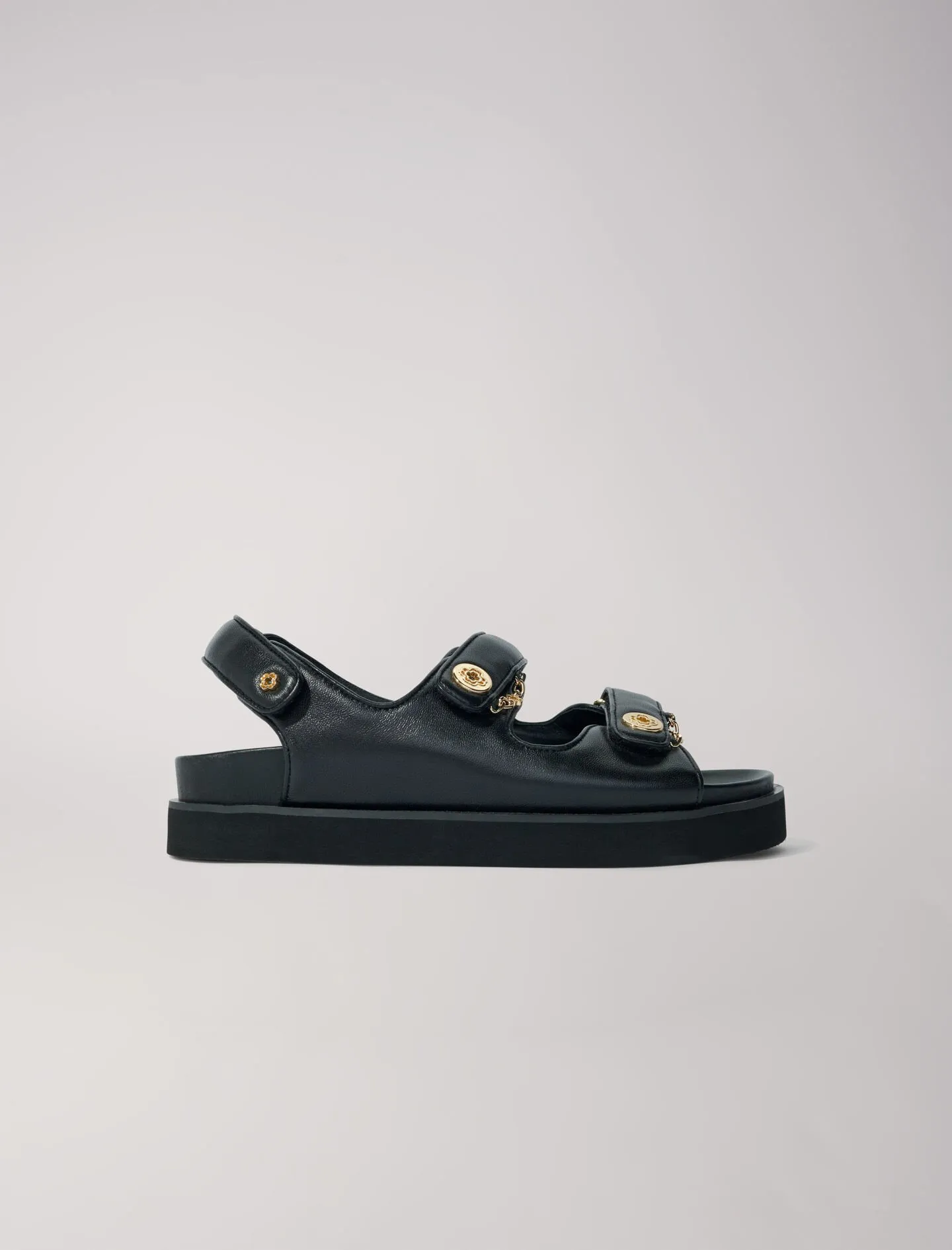 Sandalias de piel planas