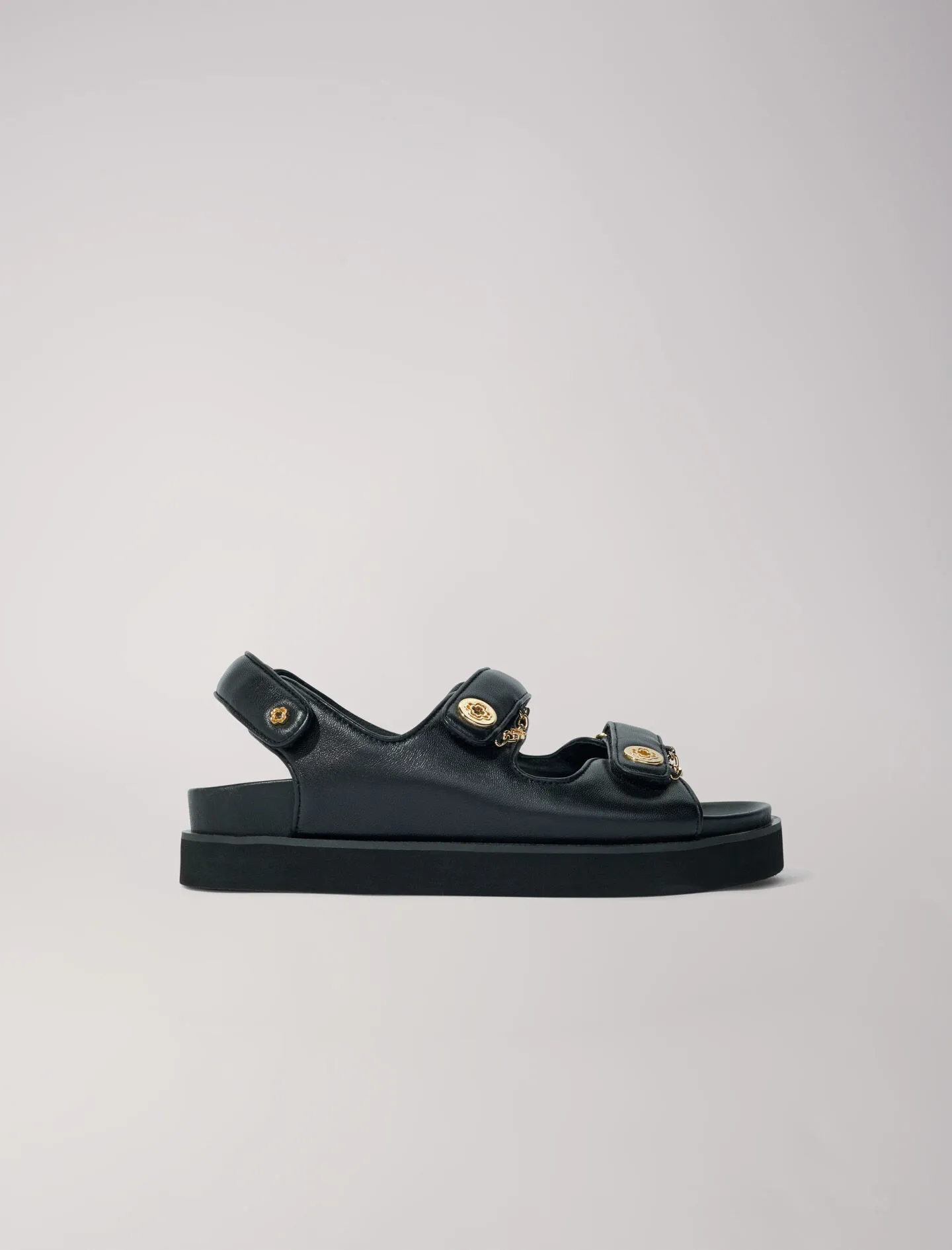 Sandalias de piel planas