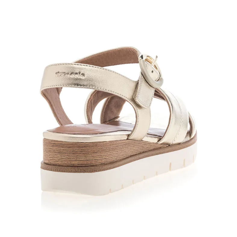 Sandalias/ descalzo mujer amarillo