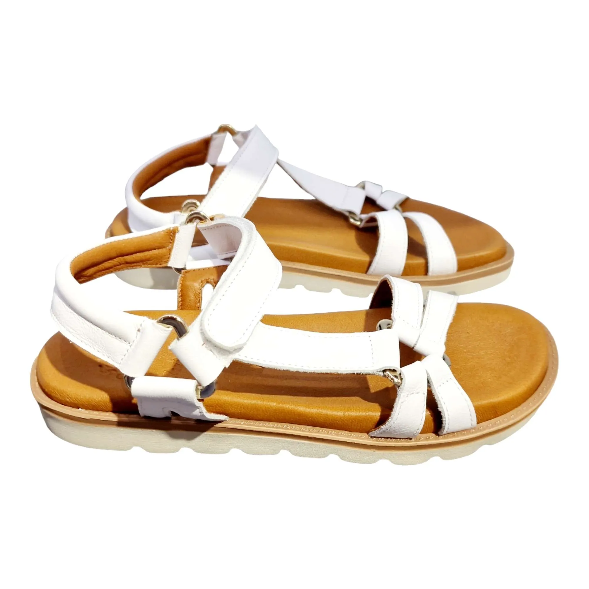 SANDALIAS MUJER CALIFORNIANA PIEL BLANCO BLANCO
