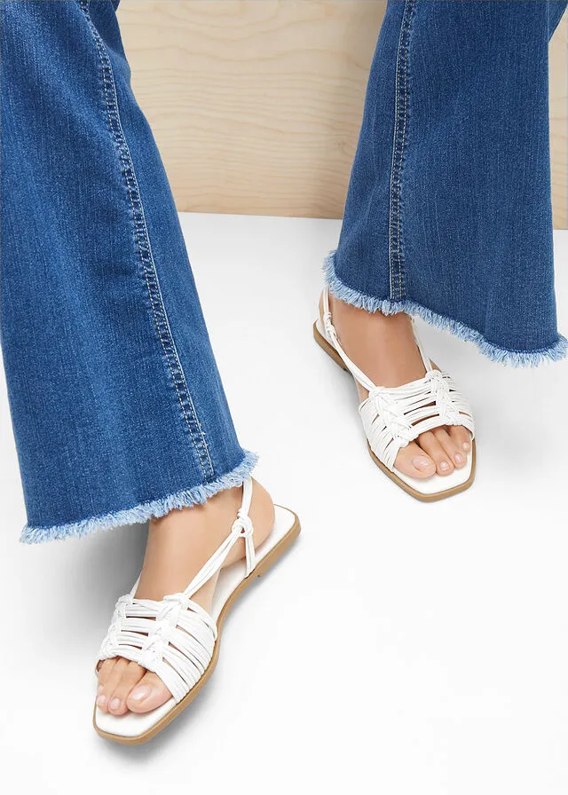 Sandalias planas Blanco