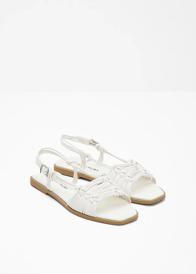 Sandalias planas Blanco