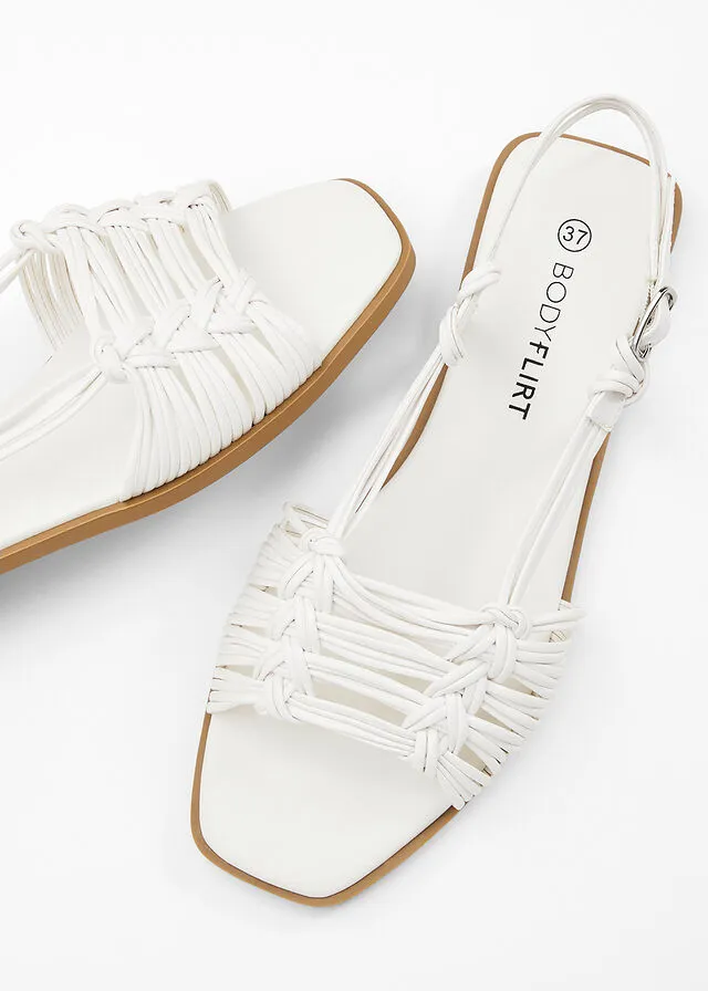 Sandalias planas Blanco