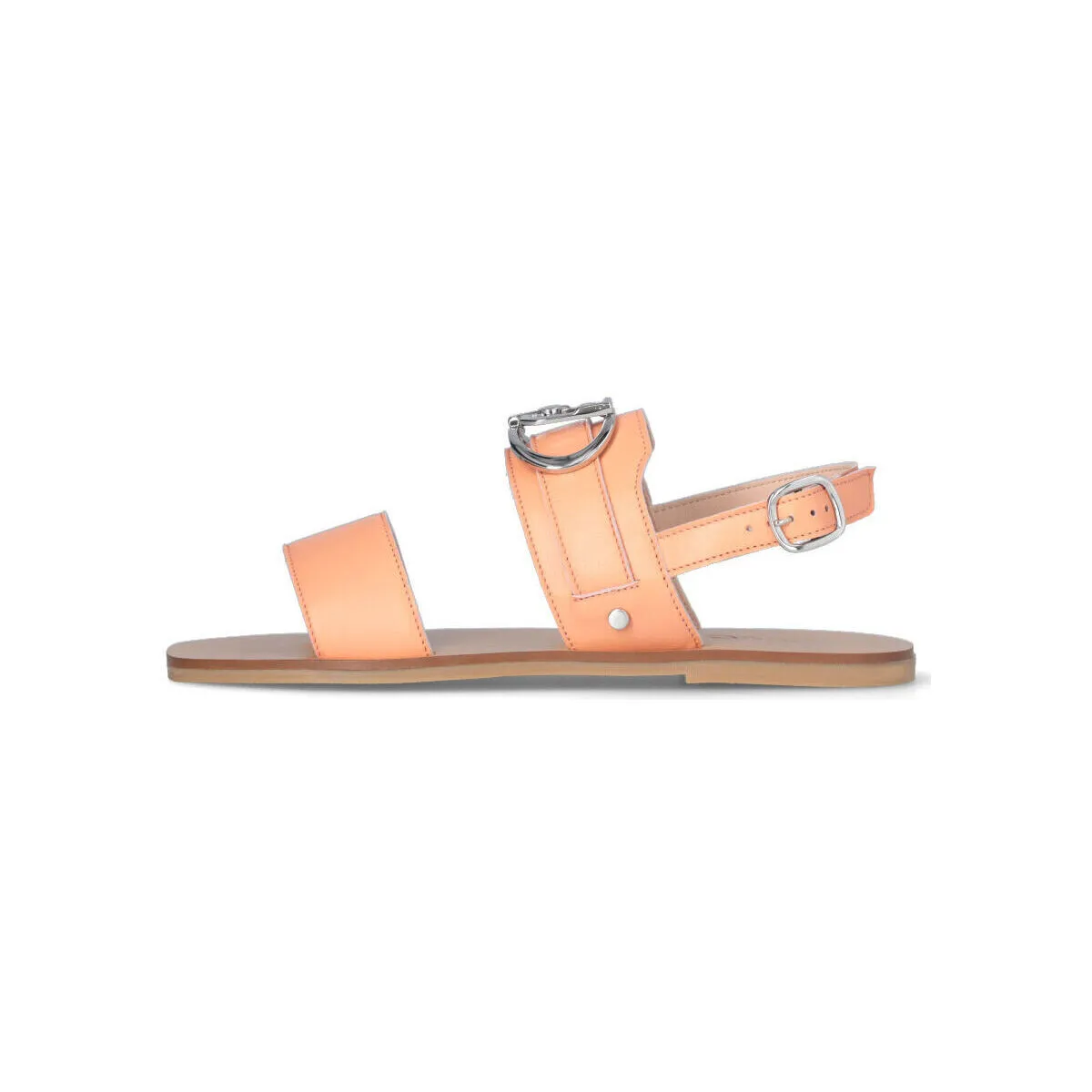 Sandalias planas de piel