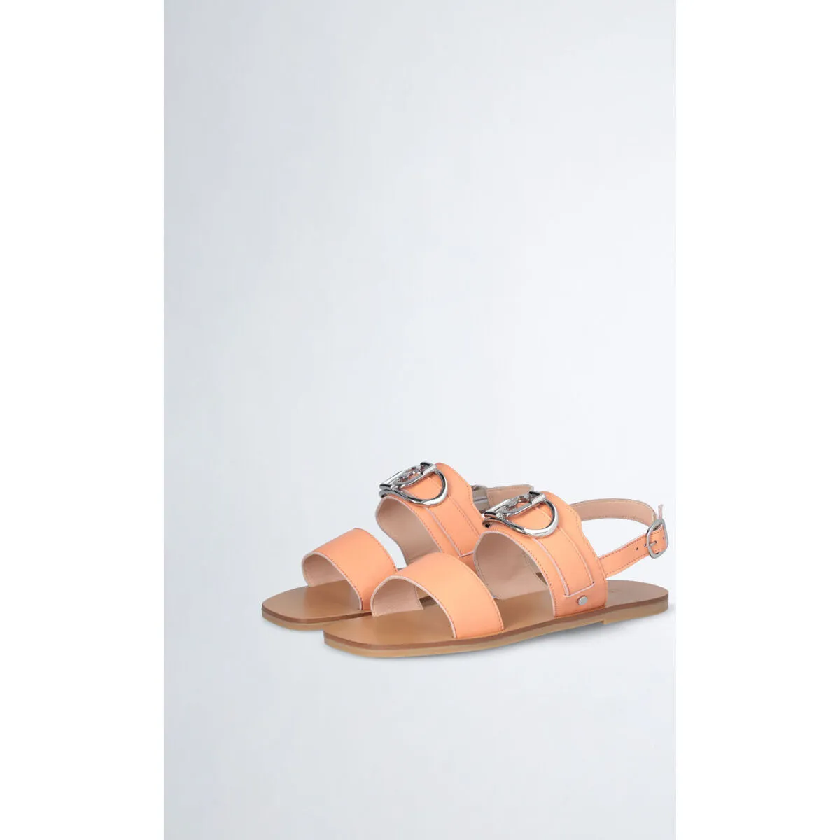 Sandalias planas de piel