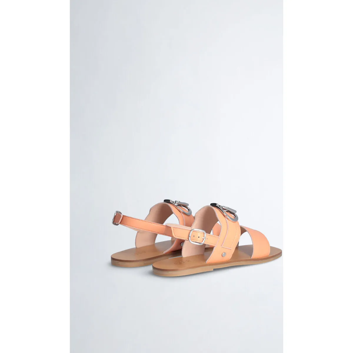Sandalias planas de piel
