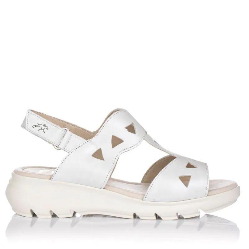 Sandalias Planas Fluchos F1657 Mujer Blanco