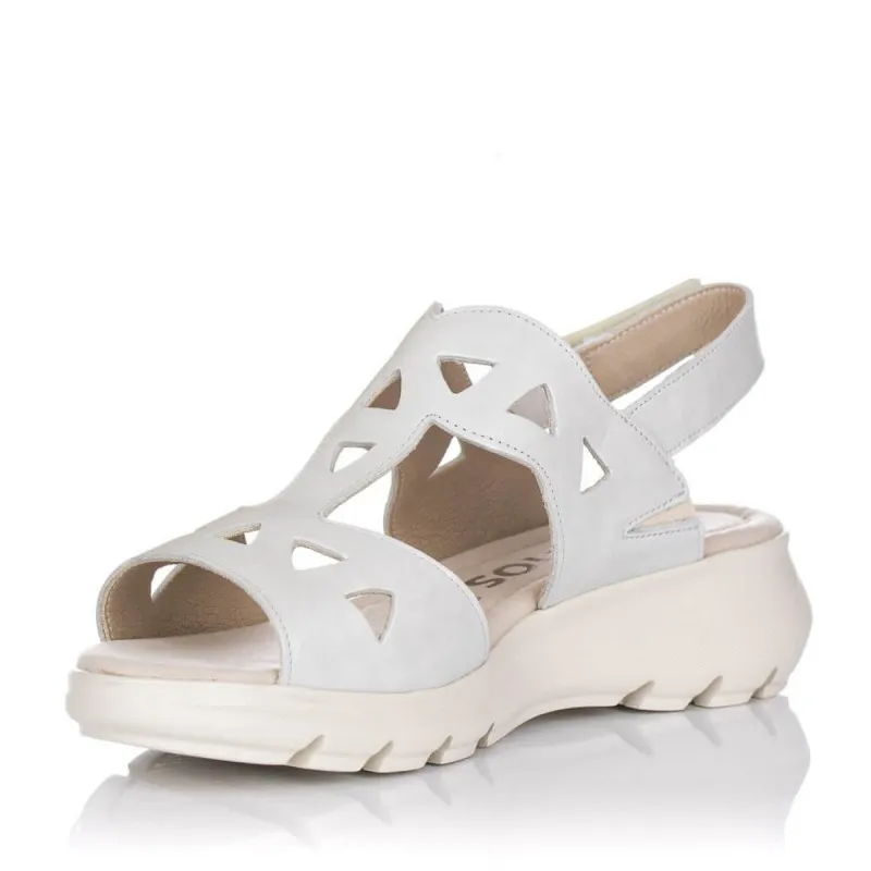 Sandalias Planas Fluchos F1657 Mujer Blanco