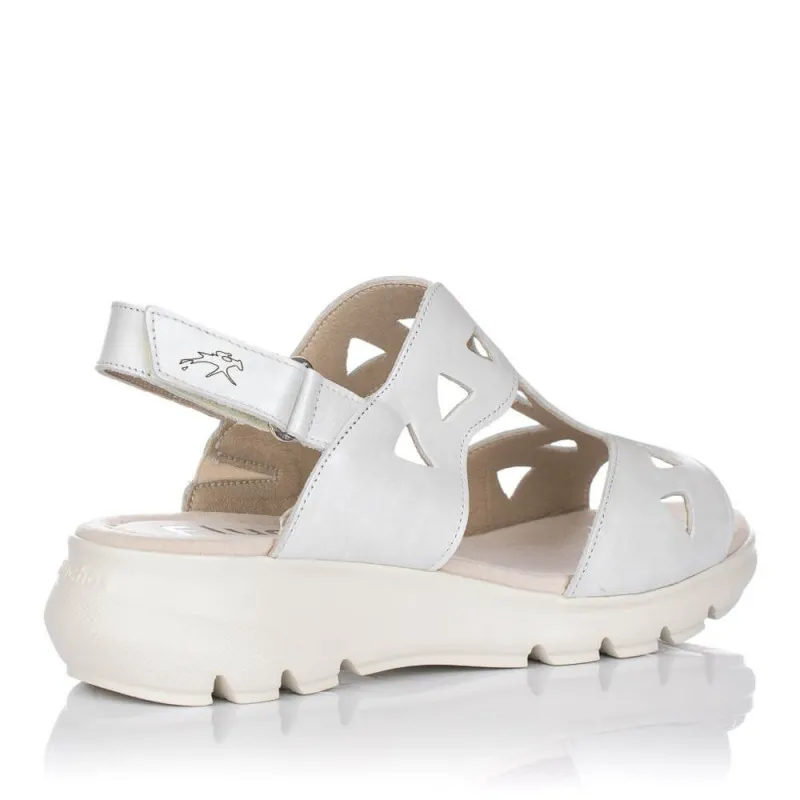 Sandalias Planas Fluchos F1657 Mujer Blanco