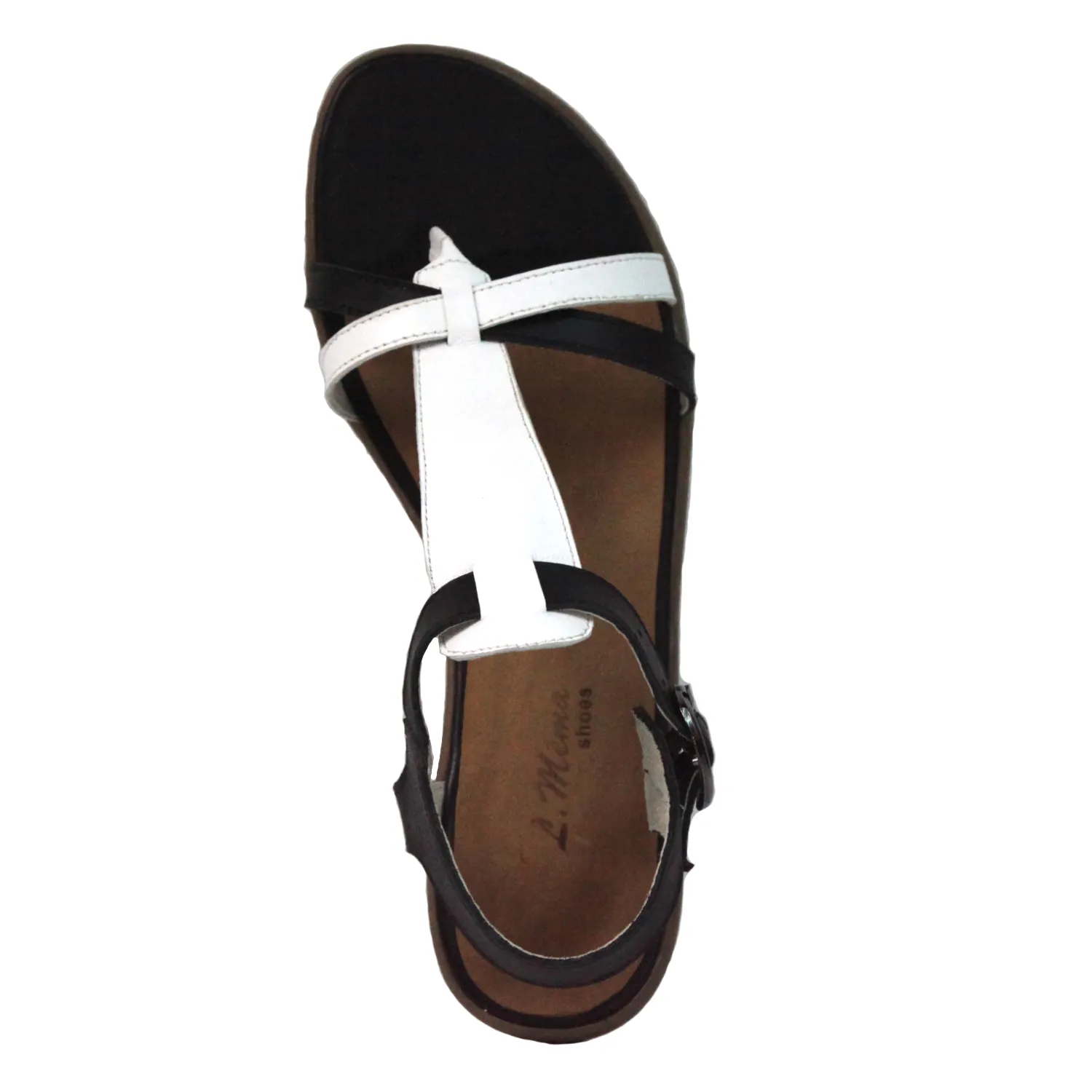 Sandalias planas multicolor mujer