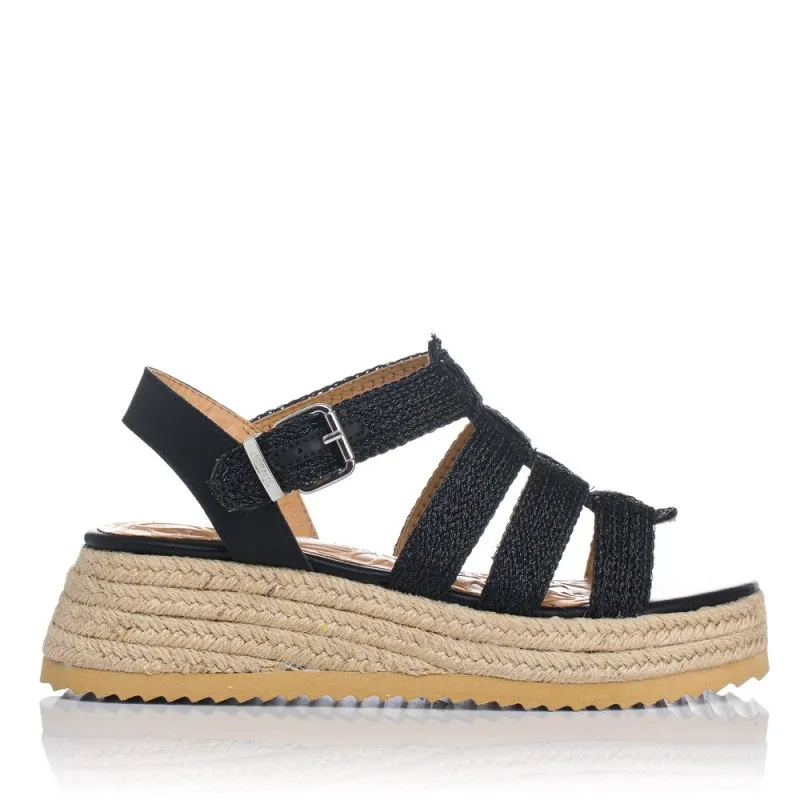 Sandalias Planas Mustang 52862 Mujer Negro