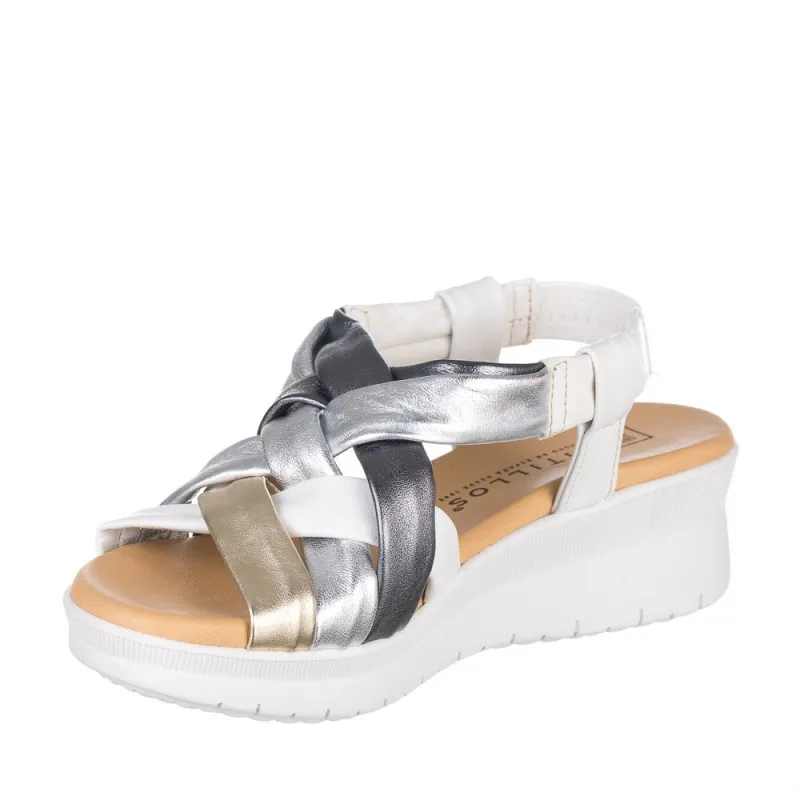 Sandalias Planas Pitillos 5542 Mujer Blanco