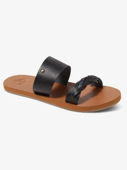 Sandalias ROXY Chanclas trenzada cuero sintético dedo Mujer Black (blk) Ref. ARJL200523 negras