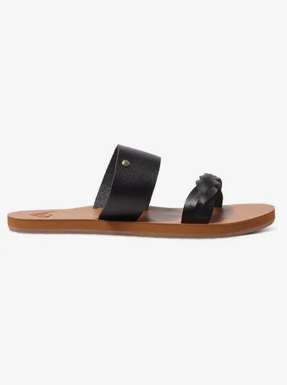 Sandalias ROXY Chanclas trenzada cuero sintético dedo Mujer Black (blk) Ref. ARJL200523 negras