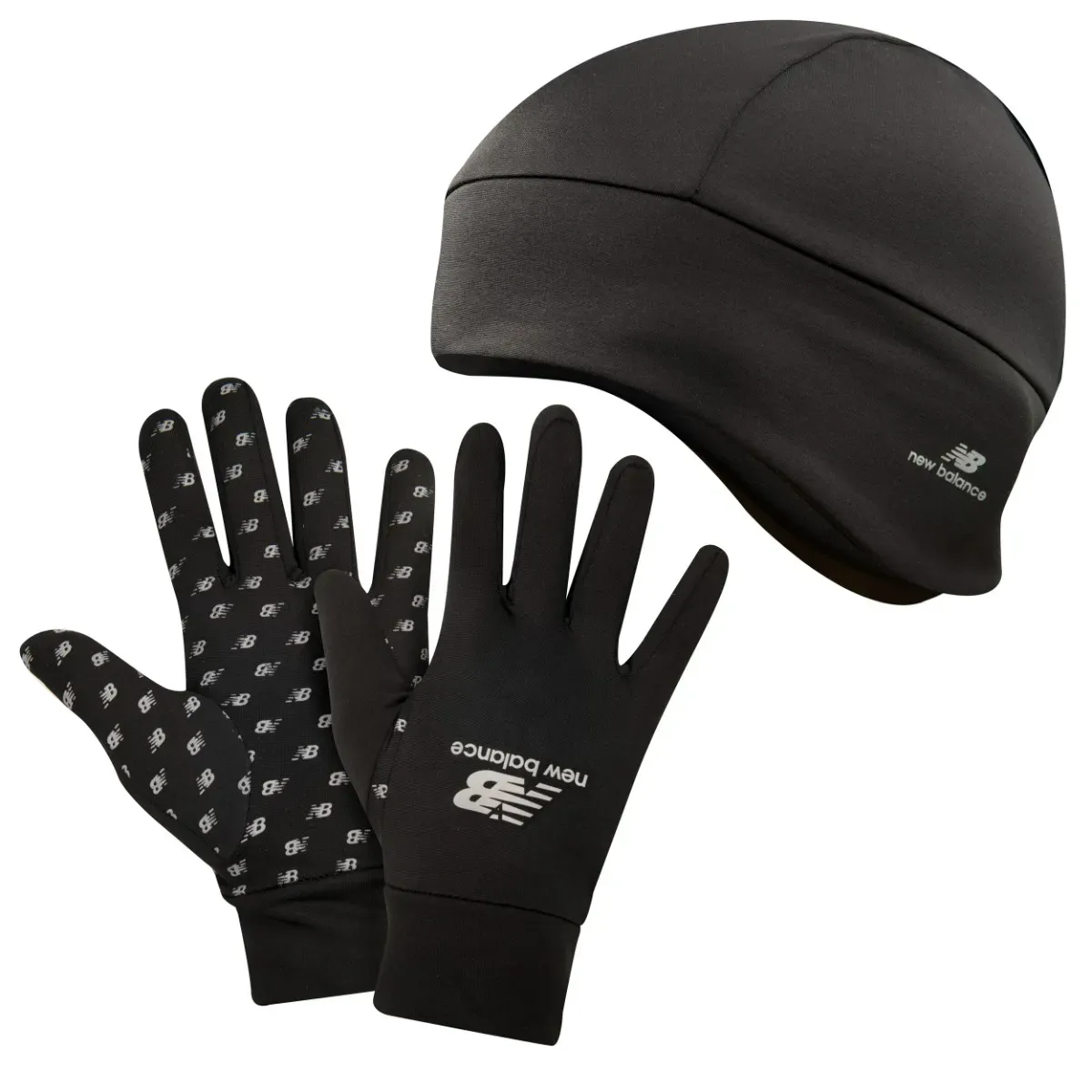 Set Guantes y Gorro Unisex New Balance Negro