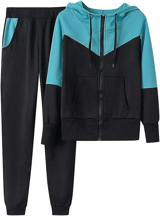 Sets 2 Piece Outfits Women Solid Color Hoodies Sweatshirt And Pant Tracksuit Sport Suit Solid Color Hoodies Sweatpants Tracksuit