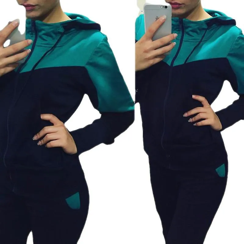 Sets 2 Piece Outfits Women Solid Color Hoodies Sweatshirt And Pant Tracksuit Sport Suit Solid Color Hoodies Sweatpants Tracksuit
