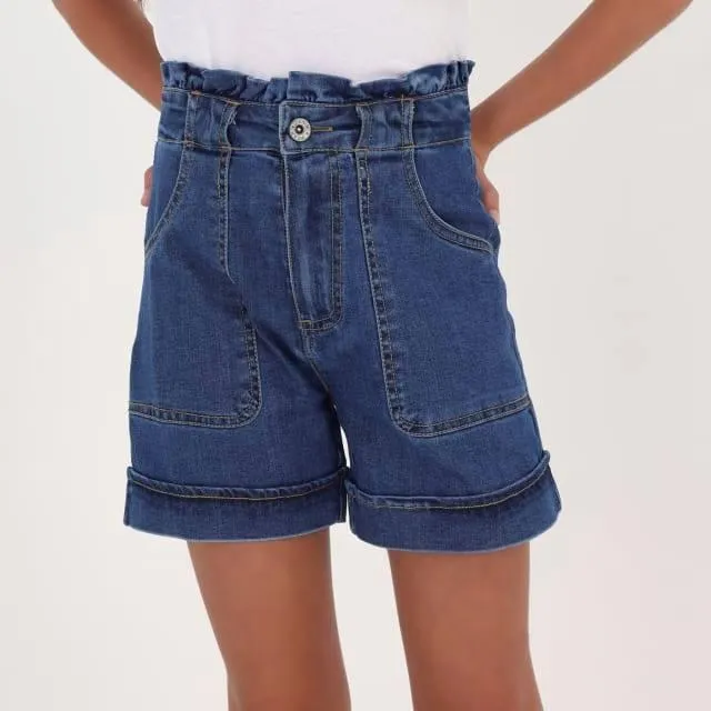 Short vaquero chica tiro alto Mayoral