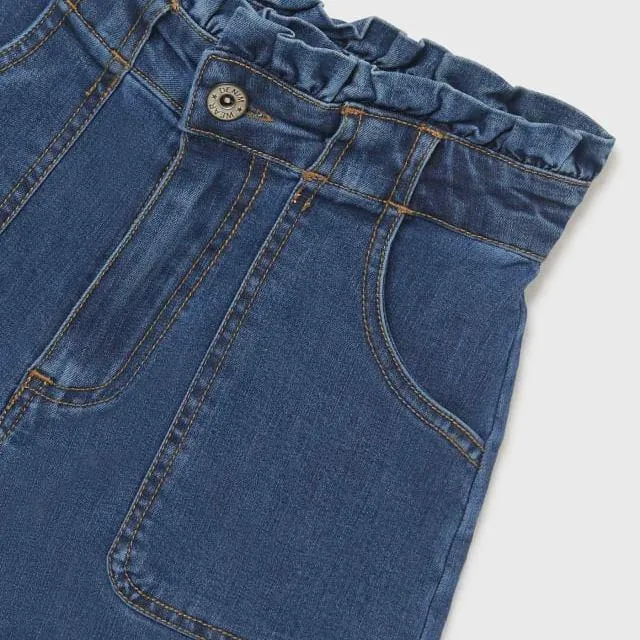 Short vaquero chica tiro alto Mayoral