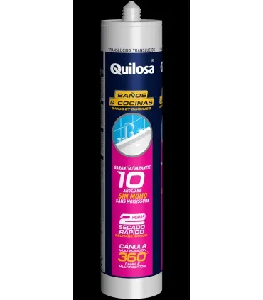 Silicona sanitarios traslucida ORBASIL K93 baños 10 QUILOSA 280ml 43729