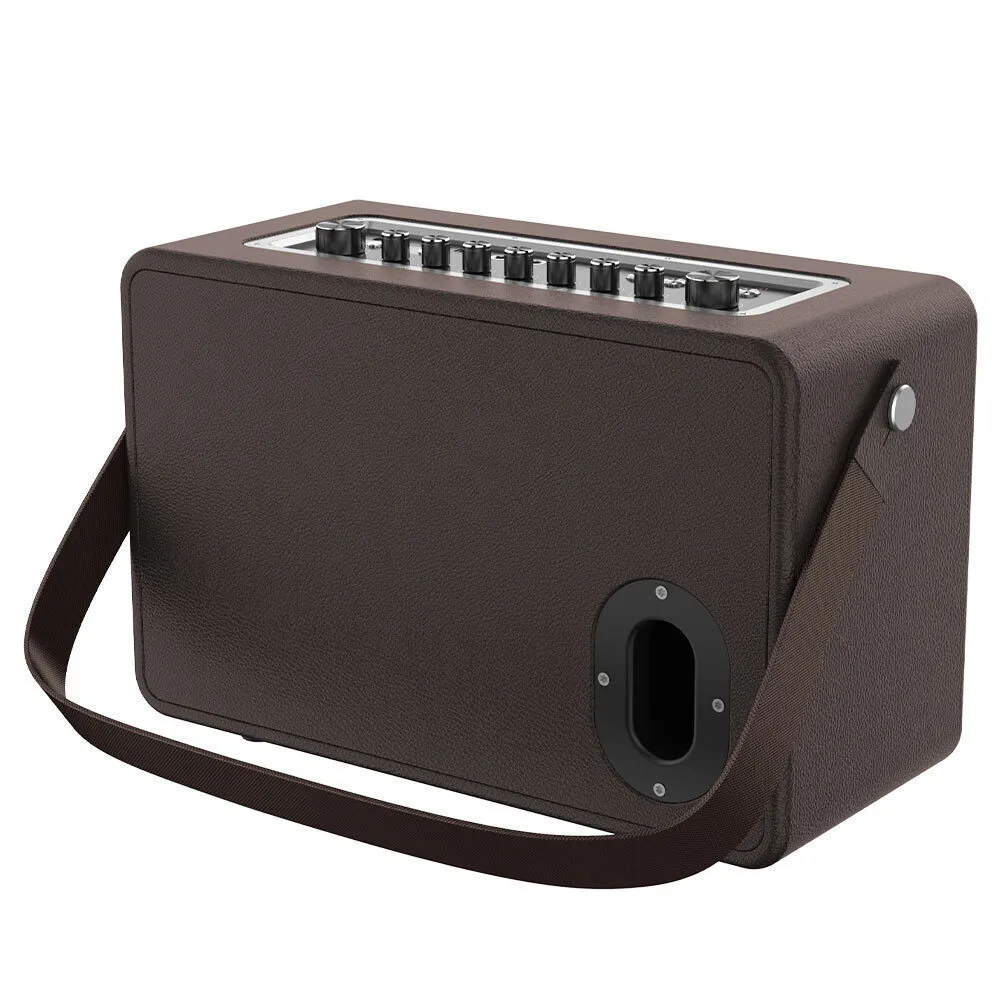 Sistema de karaoke Aiwa con micrófonos inalámbricos DSP Enigma Lite en color marrón MIX420/BR