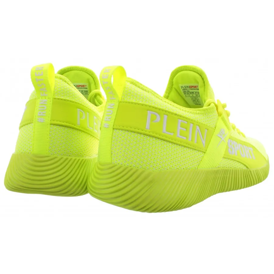 Sneakers Hombres PLEIN SPORT Carter Yellow Run Faster Amarillo Fluo