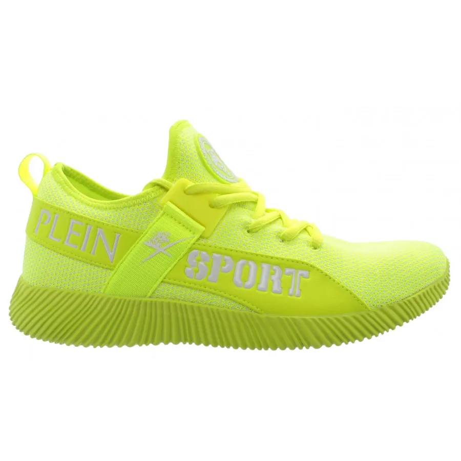 Sneakers Hombres PLEIN SPORT Carter Yellow Run Faster Amarillo Fluo