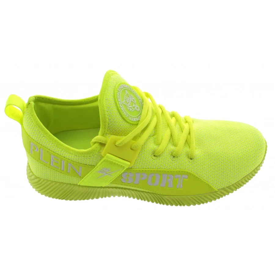 Sneakers Hombres PLEIN SPORT Carter Yellow Run Faster Amarillo Fluo