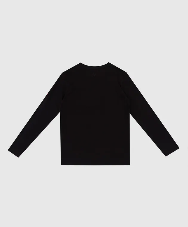 Stefano Ricci Children's black longsleeve with a monogram