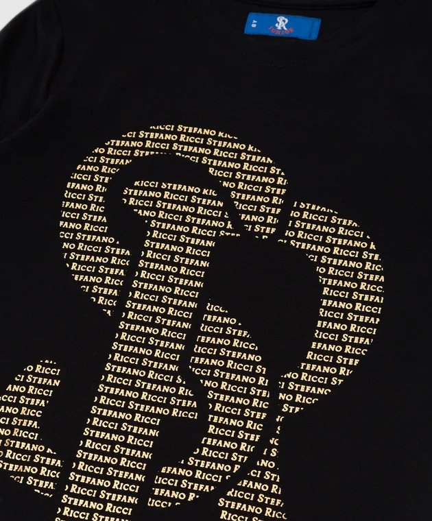 Stefano Ricci Children's black longsleeve with a monogram