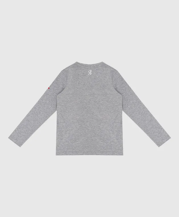 Stefano Ricci Children's longsleeve with an emblem in crystals