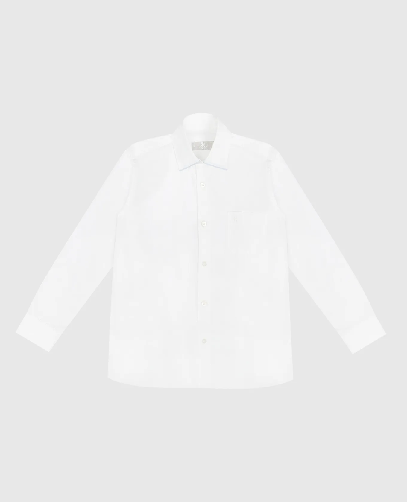 Stefano Ricci Children's white shirt with logo monogram embroidery