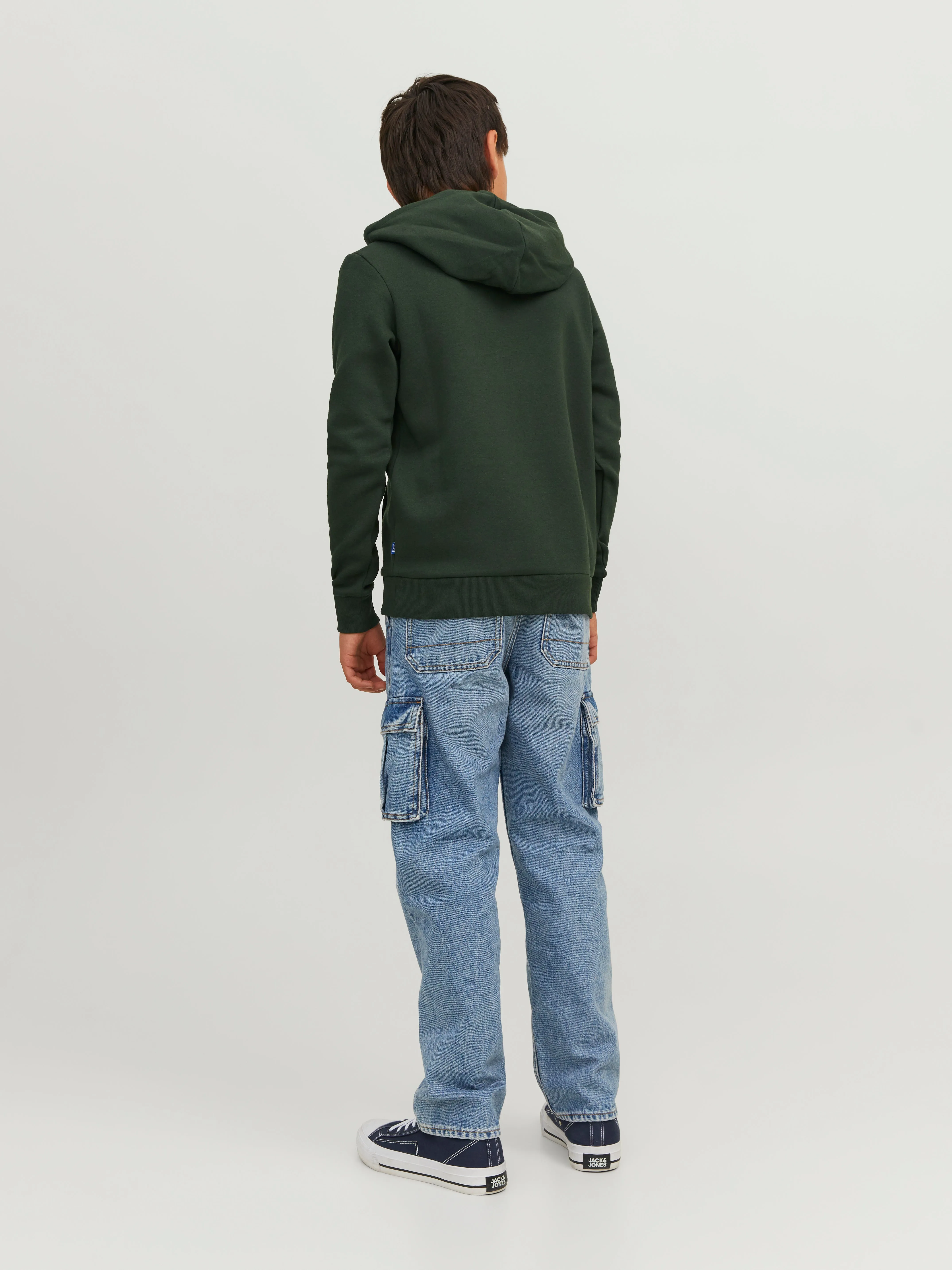 Sudadera con capucha Logotipo Junior | Verde oscuro | Jack & Jones®