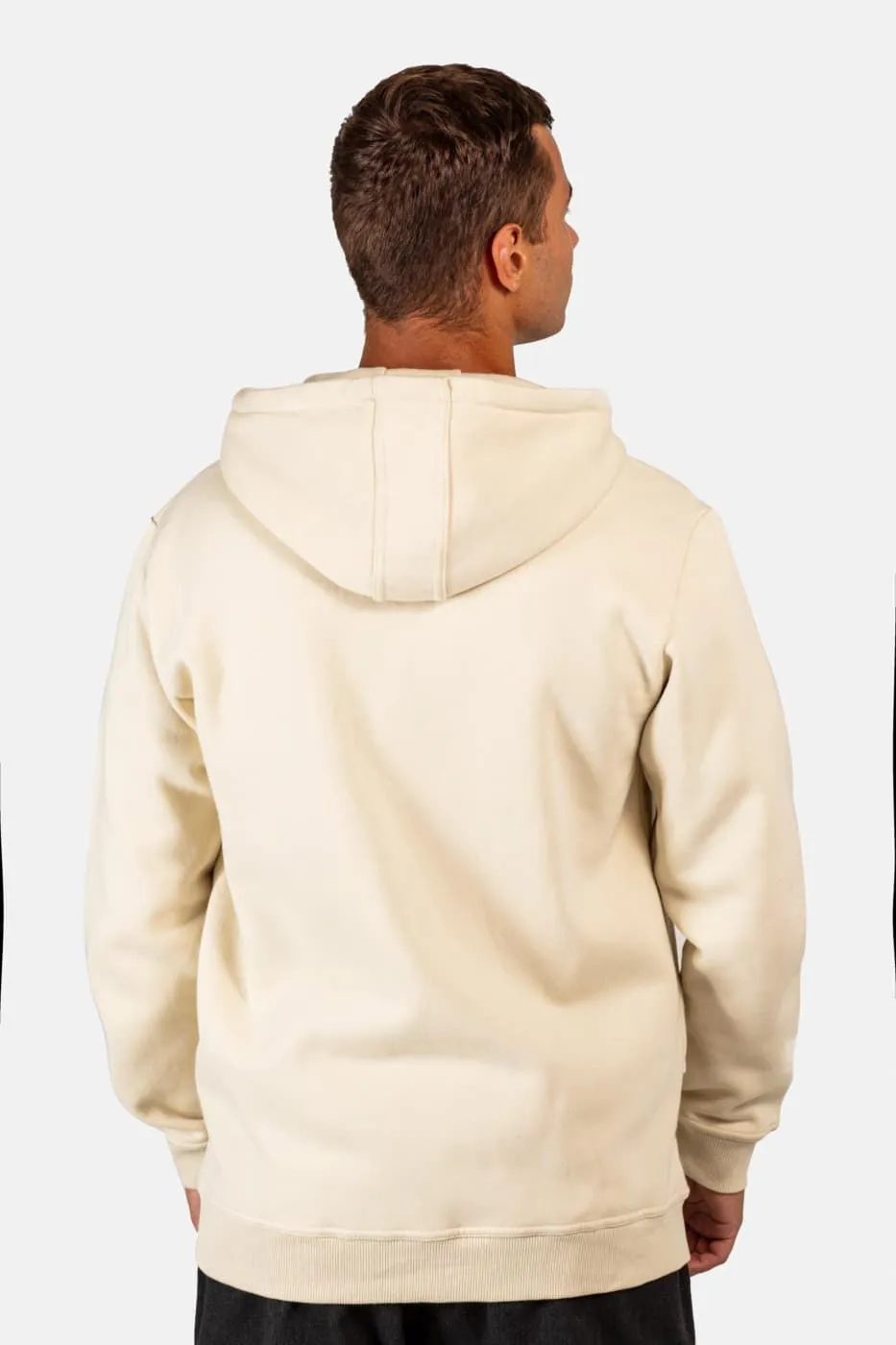 Sudadera con cemallera REELL Staple Logo Zip RE1673 beige