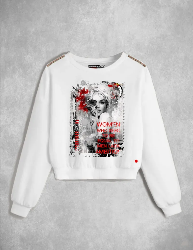 Sudadera de mujer WOMAN blanco