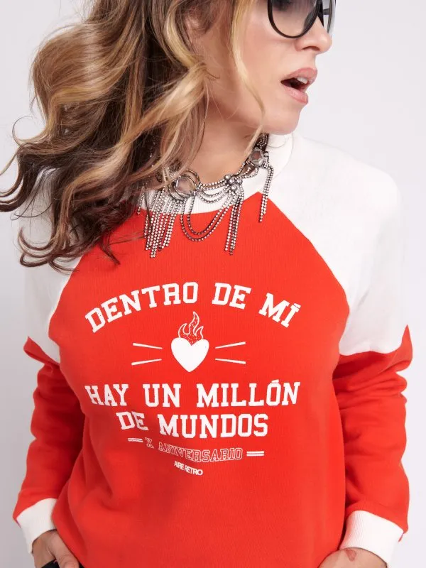 SUDADERA "X ANIVERSARIO" ROJA