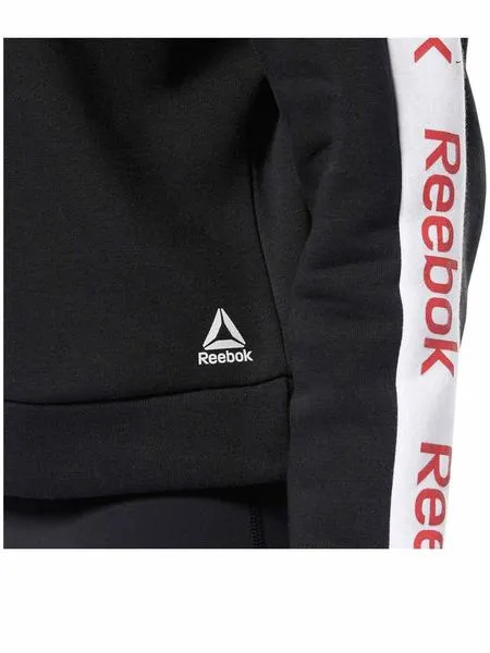 sudadera reebok crew negro mujer