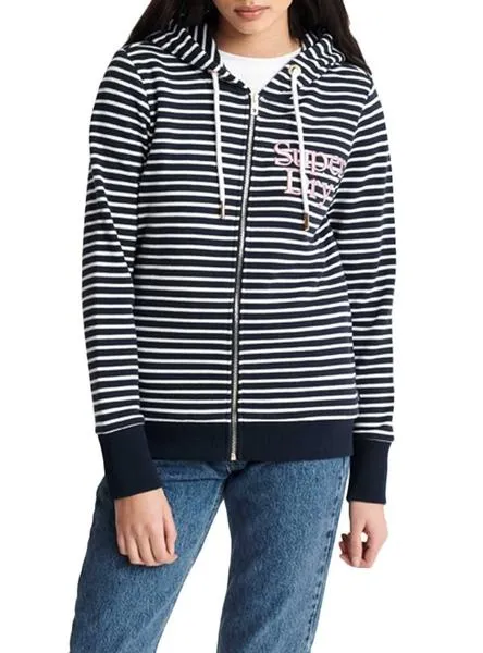 sudadera superdry serif azul para mujer