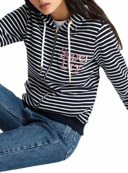 sudadera superdry serif azul para mujer