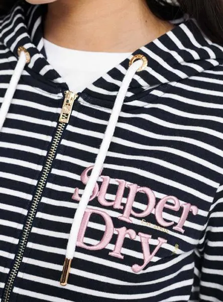 sudadera superdry serif azul para mujer