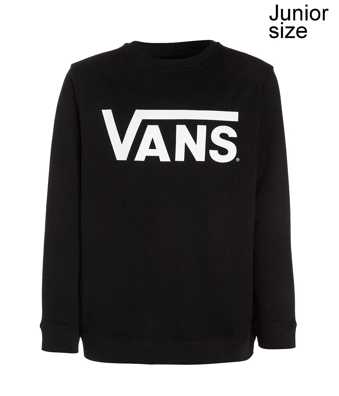 SUDADERA VANS CLASSIC CREW  BLACK/WHITE  BOY´S