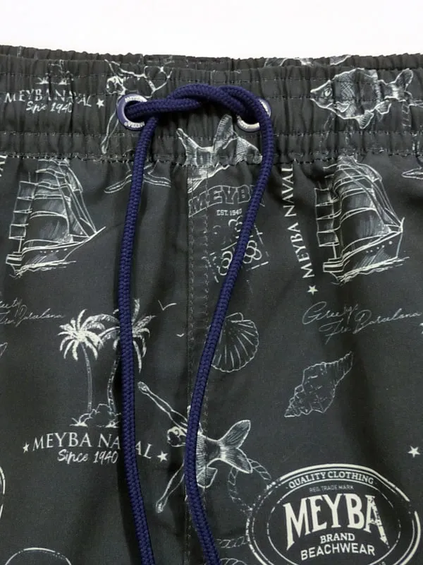 TALLA ESPECIAL  BAñADOR MEYBA ESTAMPADO EN AZUL MARINO