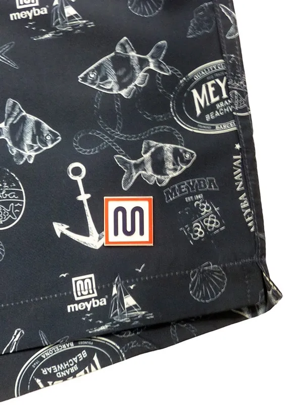 TALLA ESPECIAL  BAñADOR MEYBA ESTAMPADO EN AZUL MARINO