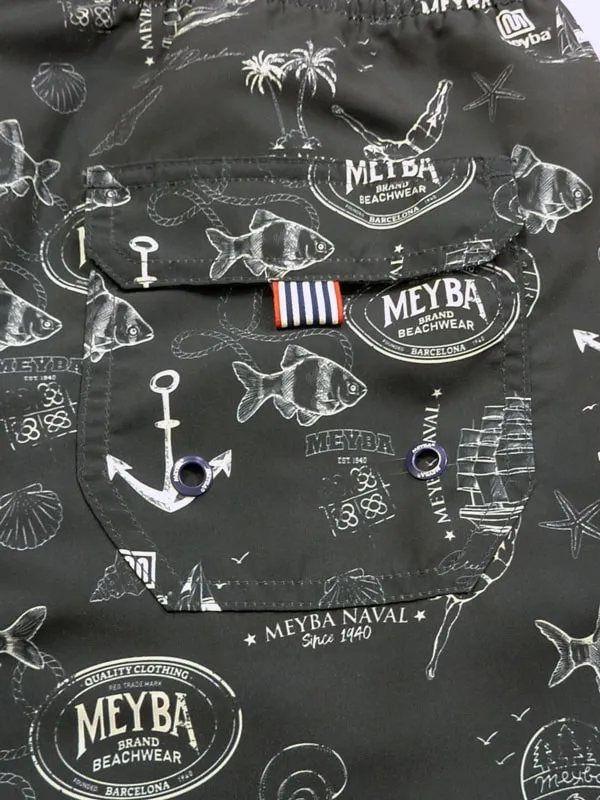 TALLA ESPECIAL  BAñADOR MEYBA ESTAMPADO EN AZUL MARINO